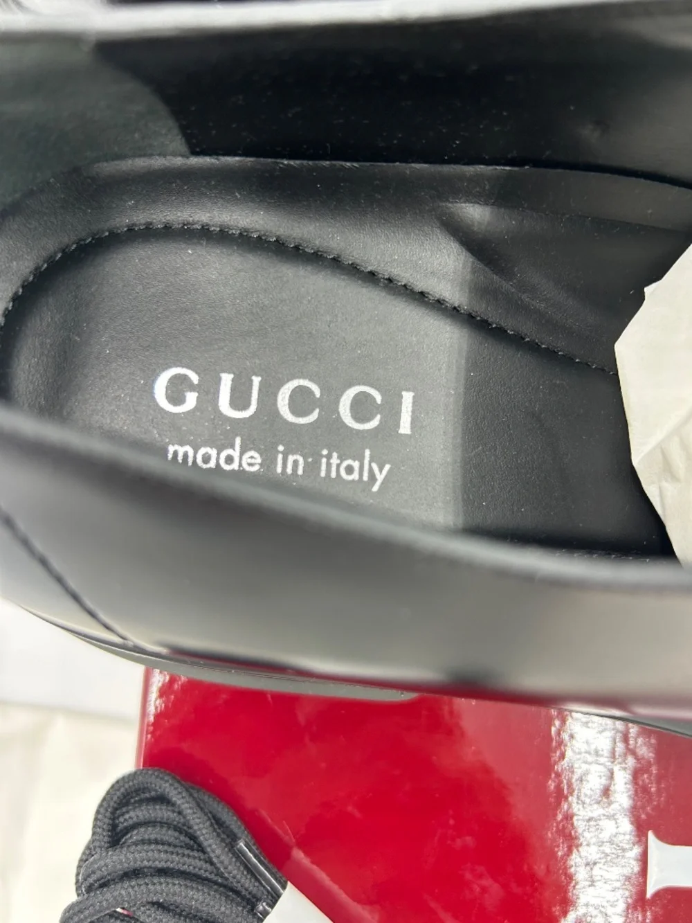 Men’s Gucci Leather Lace-Up Derby Shoes. Size 11 (fits 12 US.). Made in Italy.